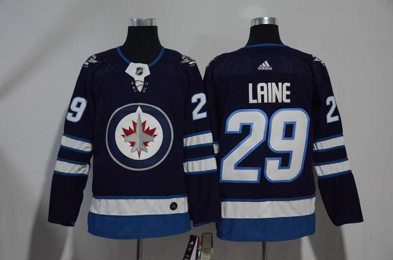 Winnipeg Jets #29 Patrik Laine Navy Adidas Stitched Jersey